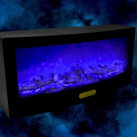 KOMINEK DEKORACYJNY 50x24CM LED 3D USB PILOT EFEKT OGNIA ZMIANA KOLORÓW