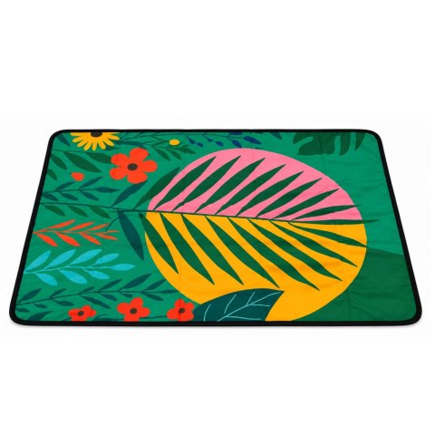 Mały Koc Turystyczny Piknikowy Mata Rośliny Kolorowa 100 x 70 cm