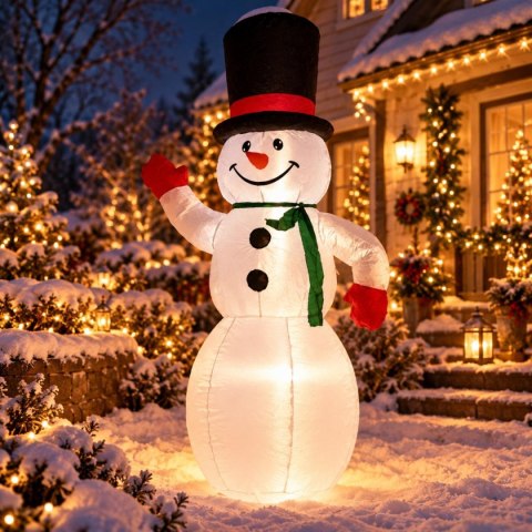 BAŁWAN DMUCHANY SAMOPOMPUJĄCY ZEWNĘTRZNY 150CM 2 LED