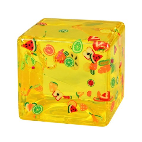 Gniotek Antystresowy Kostka Lodu Ice Cube Squishy Przezroczysty Owoce 5cm