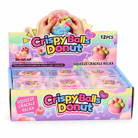 Gniotek Sensoryczny Chrupiący Kocia Łapka W Pudełku Pastelowa 7,5 cm
