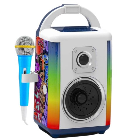 Zestaw Muzyczny Sound Box Mikrofon Głośnik Bluetooth MP3 Nagrywanie LED