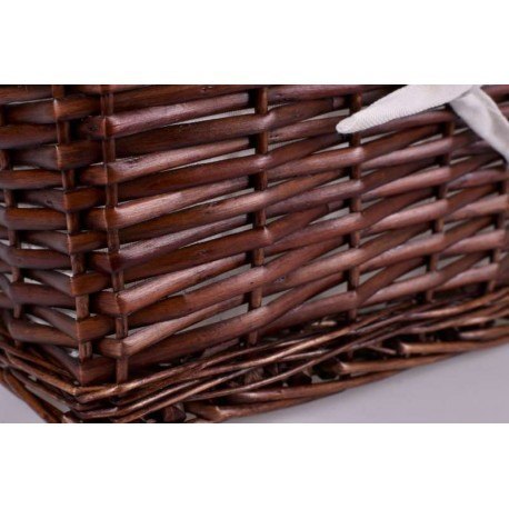 Koszyk wiklinowy 30x20x15 cm brązowy