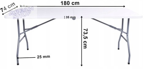 STÓŁ OGRODOWY ROZKŁADANY WALIZKA Premium 180 x74cm STÓŁ OGRODOWY ROZKŁADANY WALIZKA Premium 180 x74cm
