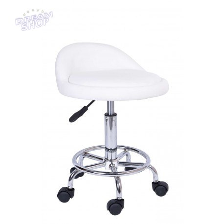 Taboret kosmetyczny KB-Lomo biały Taboret kosmetyczny KB-Lomo biały