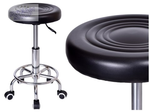 Taboret kosmetyczny KB-Monza czarny Taboret kosmetyczny KB-Monza czarny