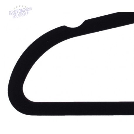Wieszak welurowy Maxi komplet 10 szt - czarny Wieszak welurowy Maxi komplet 10 szt - czarny