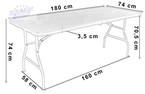 Zestaw ogrodowy tec-rattan stół 180 cm + 6 krzeseł Zestaw ogrodowy tec-rattan stół 180 cm + 6 krzeseł