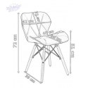 Krzesło aksamitne K-MURET VELVET DSW ciemnozielone