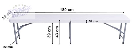 Ławka cateringowa składana - 180 cm