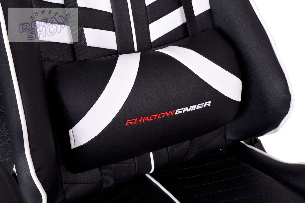 Fotel gamingowy biurowy SHADOW GAMER czarno-biały Fotel gamingowy biurowy SHADOW GAMER czarno-biały