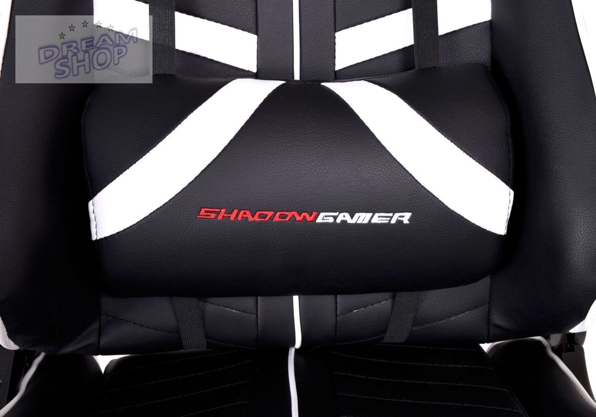 Fotel gamingowy biurowy SHADOW GAMER czarno-biały Fotel gamingowy biurowy SHADOW GAMER czarno-biały