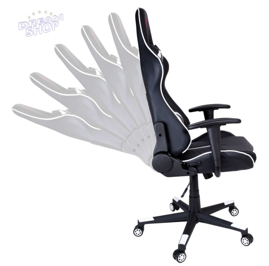 Fotel gamingowy biurowy SHADOW GAMER czarno-biały Fotel gamingowy biurowy SHADOW GAMER czarno-biały
