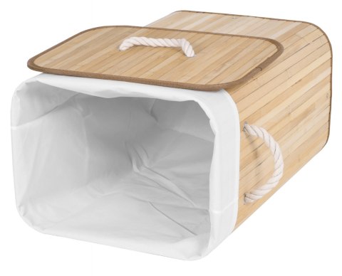 Kosz bambusowy na pranie 72L 1 komorowy naturalny