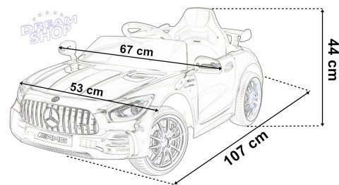 Samochodzik MERCEDES AMG GTR czarny Samochodzik MERCEDES AMG GTR czarny