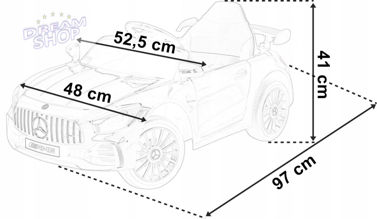 Samochodzik MERCEDES AMG GTR czarny Samochodzik MERCEDES AMG GTR czarny