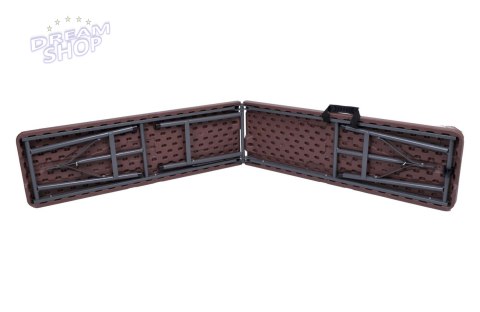 Składana ławka cateringowa rattan brązowa Składana ławka cateringowa rattan brązowa