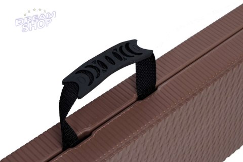 Składana ławka cateringowa rattan brązowa Składana ławka cateringowa rattan brązowa