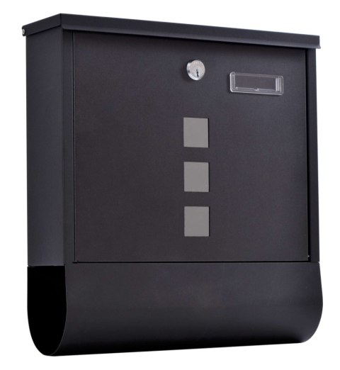 Skrzynka na listy HANS z gazetnikiem czarna