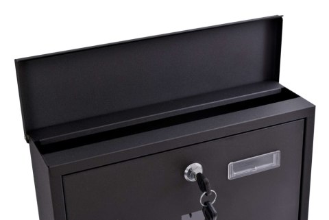 Skrzynka na listy HANS z gazetnikiem czarna