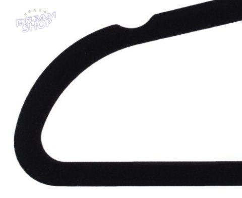Wieszak welurowy MAXI komplet 100 szt czarny Wieszak welurowy MAXI komplet 100 szt czarny