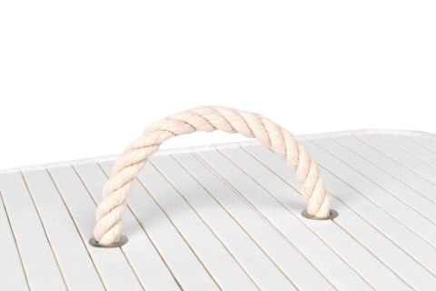 Kosz bambusowy na pranie 80L biało-szary