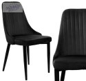 Krzesło aksamitne Lorient Velvet Czarny