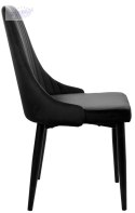 Krzesło aksamitne Lorient Velvet Czarny
