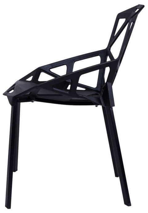 Krzesło ażurowe VECTOR czarne