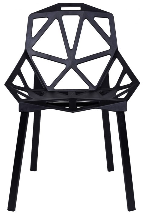 Krzesło ażurowe VECTOR czarne