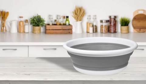 Miska okrągła 37 cm biało-szara COMPACT