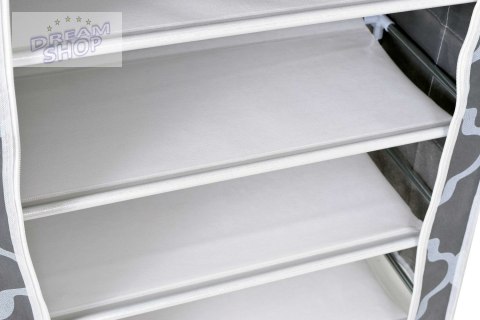 Szafka tekstylna na buty Maroko - szaro-biała Szafka tekstylna na buty Maroko - szaro-biała