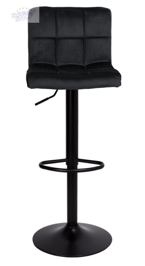 Krzesło barowe ARAKO BLACK aksamitne czarne VELVET Krzesło barowe ARAKO BLACK aksamitne czarne VELVET