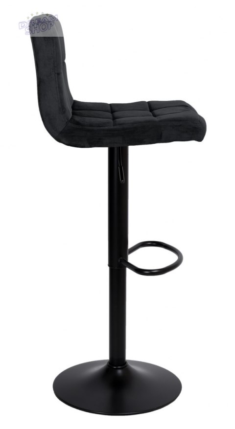 Krzesło barowe ARAKO BLACK aksamitne czarne VELVET Krzesło barowe ARAKO BLACK aksamitne czarne VELVET