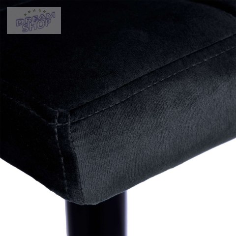 Krzesło barowe ARAKO BLACK aksamitne czarne VELVET Krzesło barowe ARAKO BLACK aksamitne czarne VELVET