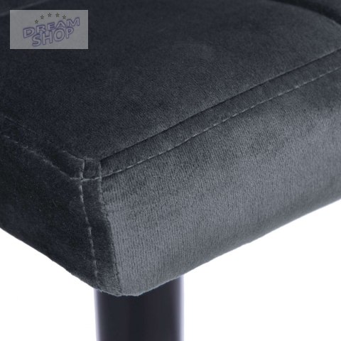 Krzesło barowe ARAKO BLACK aksamitne grafitowe VELVET Krzesło barowe ARAKO BLACK aksamitne grafitowe VELVET