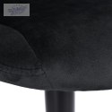 Krzesło barowe CYDRO BLACK aksamitne czarne VELVET