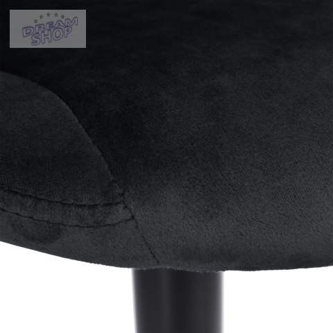 Krzesło barowe CYDRO BLACK aksamitne czarne VELVET Krzesło barowe CYDRO BLACK aksamitne czarne VELVET