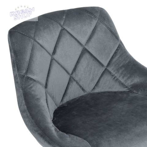 Krzesło barowe CYDRO BLACK aksamitne grafitowe VELVET Krzesło barowe CYDRO BLACK aksamitne grafitowe VELVET