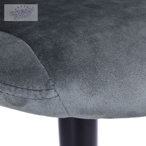 Krzesło barowe CYDRO BLACK aksamitne grafitowe VELVET Krzesło barowe CYDRO BLACK aksamitne grafitowe VELVET