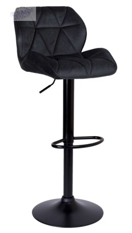 Krzesło barowe GRAPPO VELVET czarne