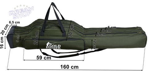 Pokrowiec na wędki 160cm Gold Fisher Pokrowiec na wędki 160cm Gold Fisher