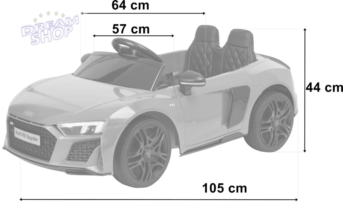 Samochodzik auto AUDI R8 SPYDER czarny Samochodzik auto AUDI R8 SPYDER czarny