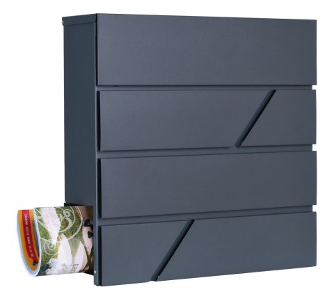 Skrzynka na listy TOVE z gazetnikiem antracyt