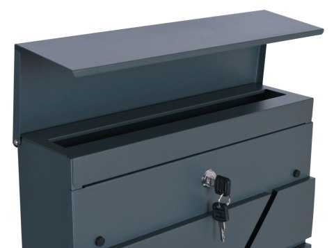 Skrzynka na listy TOVE z gazetnikiem antracyt