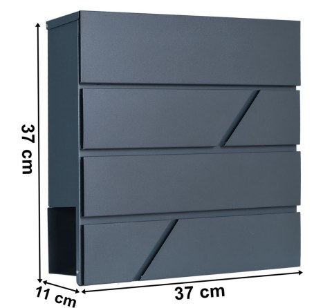 Skrzynka na listy TOVE z gazetnikiem antracyt