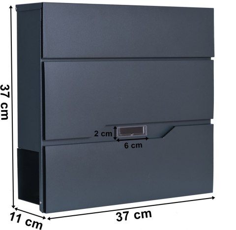 Skrzynka na listy VIDAR antracyt