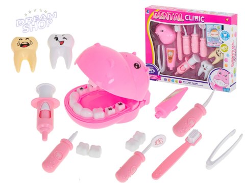 Dentysta zestaw lekarski hipopotam różowy Dentysta zestaw lekarski hipopotam różowy
