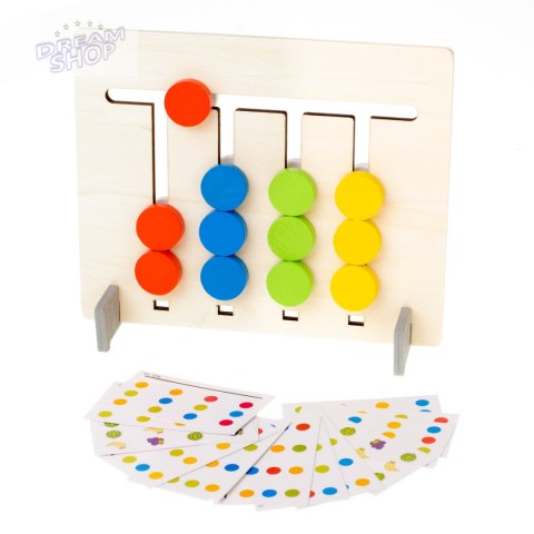 Zabawka edukacyjna drewniana dopasuj kolory owoce montessori Zabawka edukacyjna drewniana dopasuj kolory owoce montessori