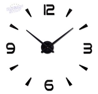 Zegar ścienny duży 80-120cm czarny 4 cyfry